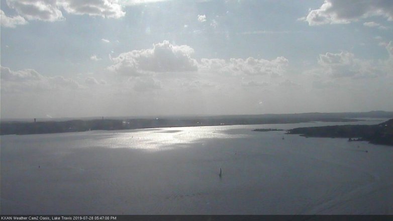 Lake Travis webcam, July 28, 2019 4:50 PM CT