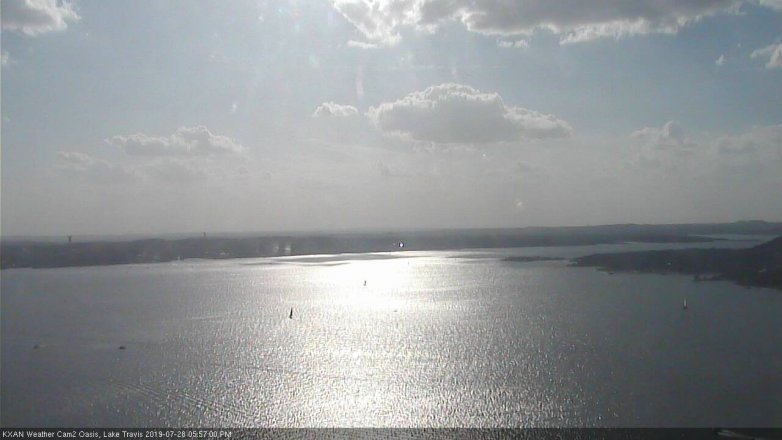 Lake Travis webcam, July 28, 2019 5:00 PM CT