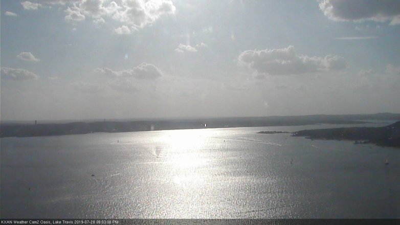 Lake Travis webcam, July 28, 2019 5:05 PM CT