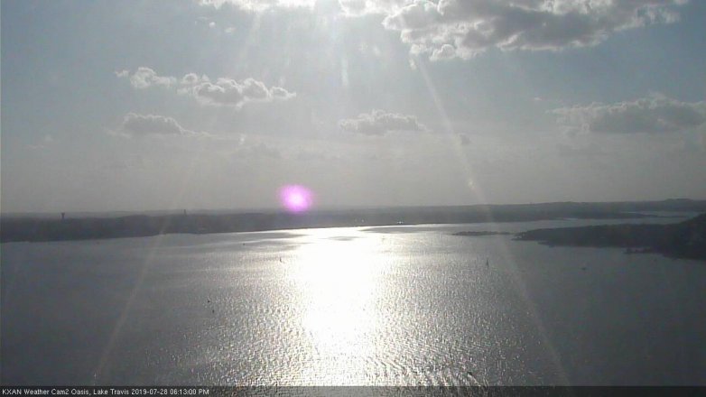 Lake Travis webcam, July 28, 2019 5:15 PM CT