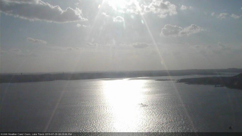 Lake Travis webcam, July 28, 2019 5:30 PM CT