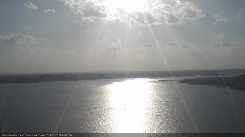 Lake Travis webcam, July 28, 2019 5:40 PM CT