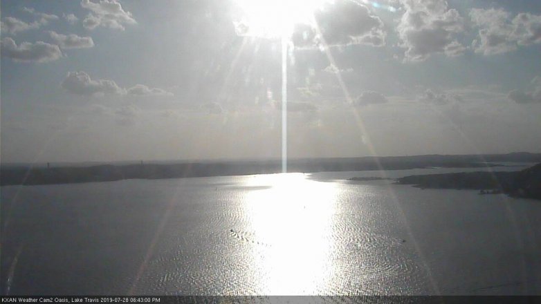 Lake Travis webcam, July 28, 2019 5:45 PM CT
