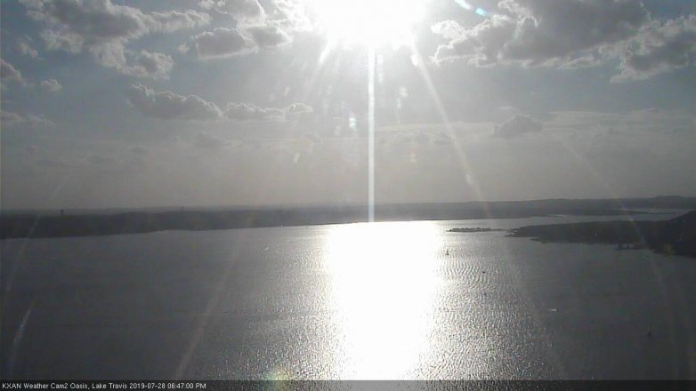 Lake Travis webcam, July 28, 2019 5:50 PM CT