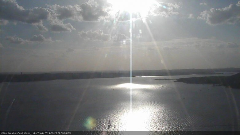 Lake Travis webcam, July 28, 2019 5:55 PM CT