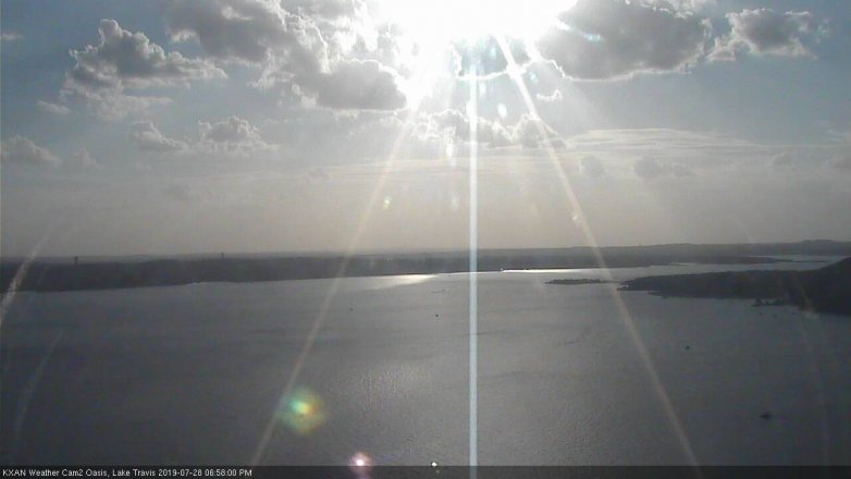 Lake Travis webcam, July 28, 2019 6:00 PM CT