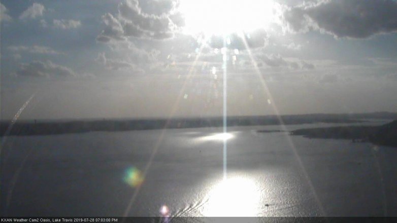 Lake Travis webcam, July 28, 2019 6:05 PM CT