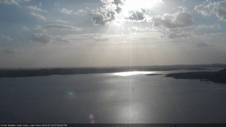 Lake Travis webcam, July 28, 2019 6:10 PM CT