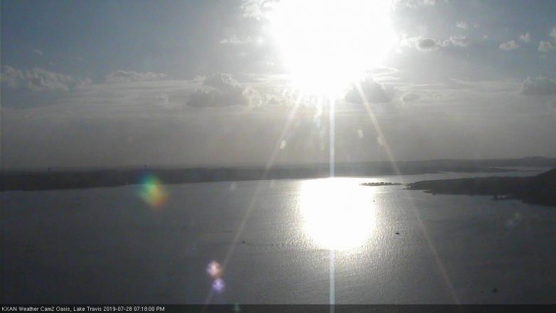 Lake Travis webcam, July 28, 2019 6:20 PM CT