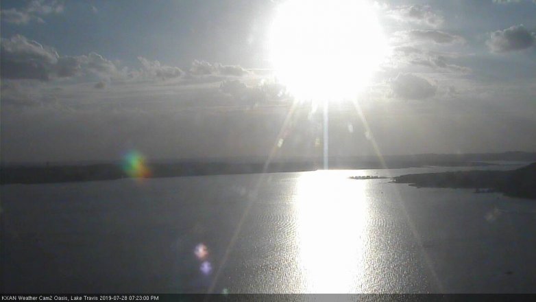 Lake Travis webcam, July 28, 2019 6:25 PM CT