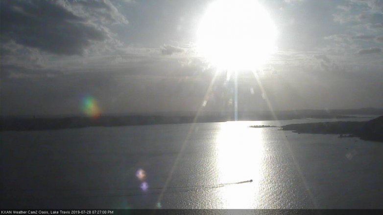 Lake Travis webcam, July 28, 2019 6:30 PM CT