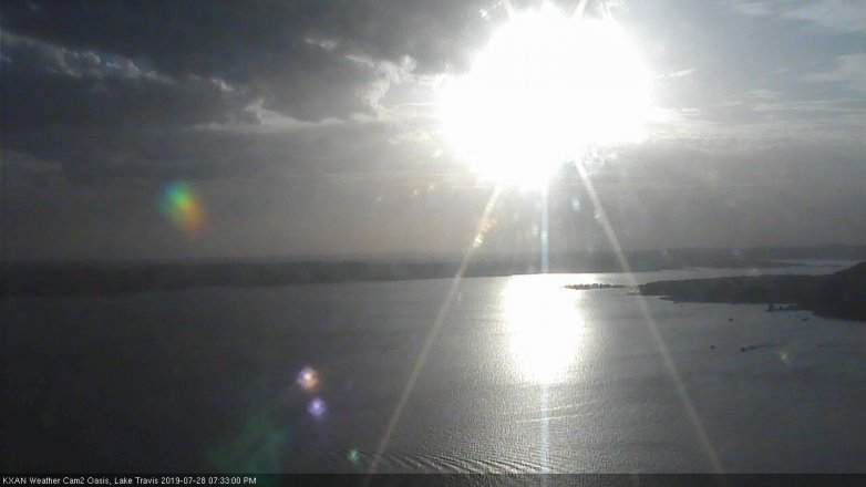 Lake Travis webcam, July 28, 2019 6:35 PM CT