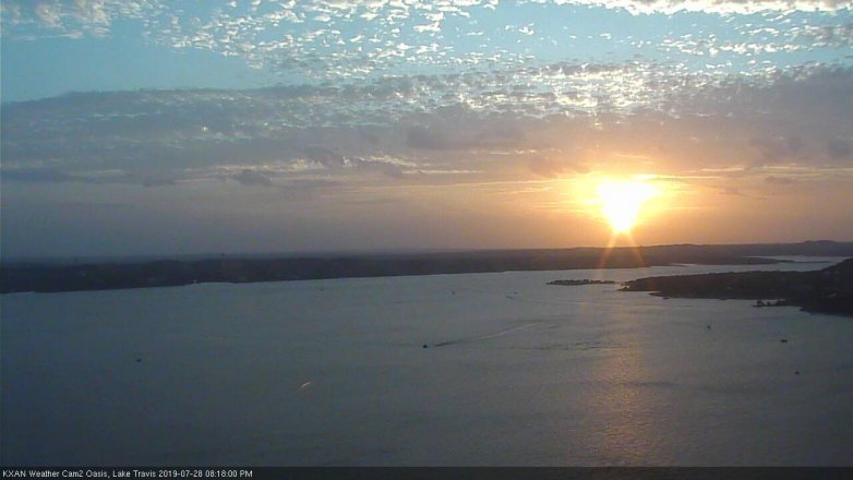 Lake Travis webcam, July 28, 2019 7:20 PM CT