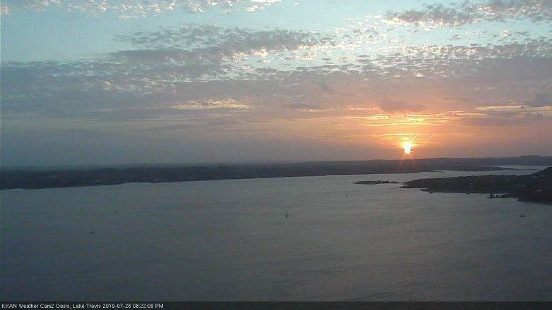 Lake Travis webcam, July 28, 2019 7:25 PM CT