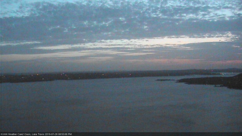 Lake Travis webcam, July 28, 2019 7:55 PM CT
