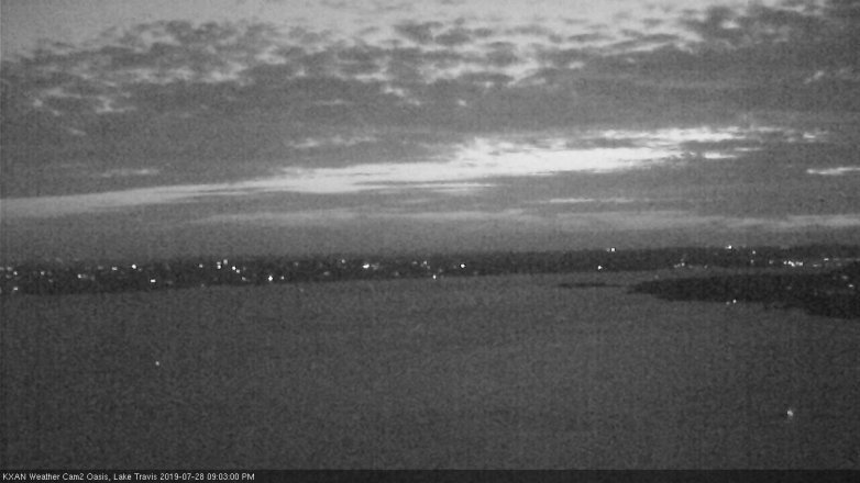 Lake Travis webcam, July 28, 2019 8:05 PM CT