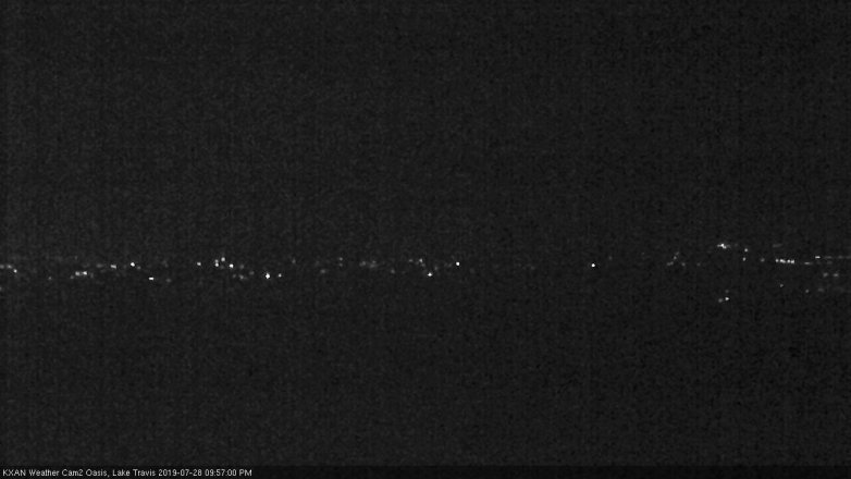 Lake Travis webcam, July 28, 2019 9:00 PM CT