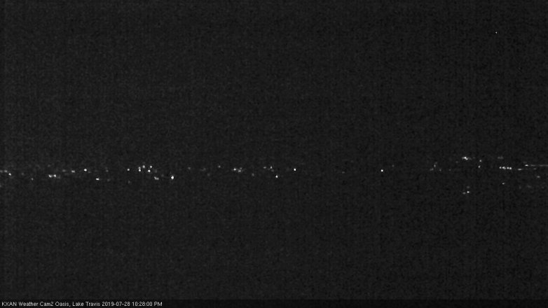 Lake Travis webcam, July 28, 2019 9:30 PM CT