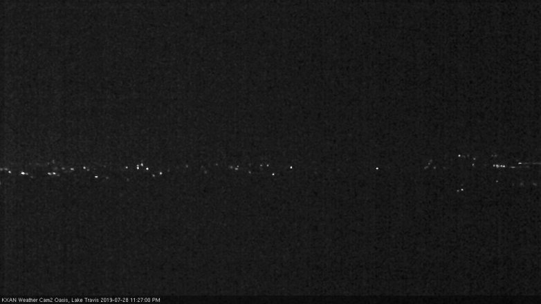 Lake Travis webcam, July 28, 2019 10:30 PM CT