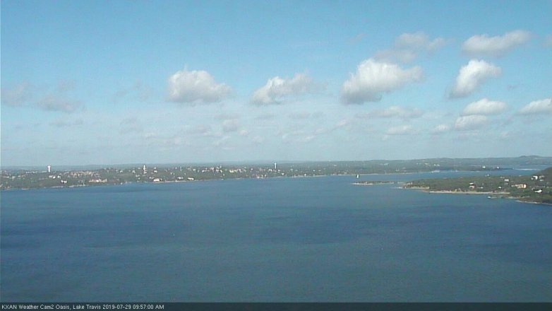 Lake Travis webcam, July 29, 2019 9:00 AM CT