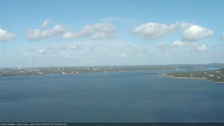 Lake Travis webcam, July 29, 2019 9:05 AM CT