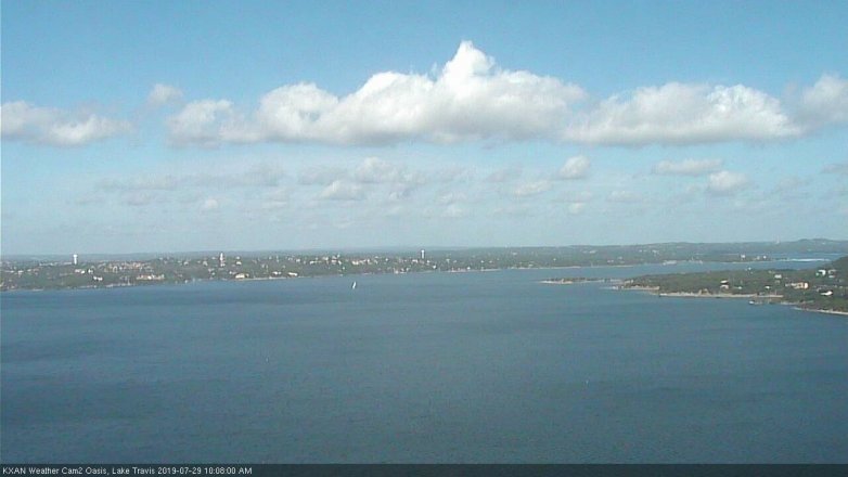 Lake Travis webcam, July 29, 2019 9:10 AM CT