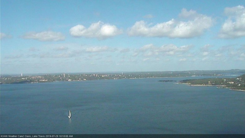 Lake Travis webcam, July 29, 2019 9:20 AM CT