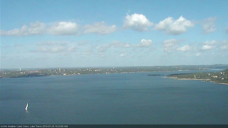 Lake Travis webcam, July 29, 2019 9:25 AM CT