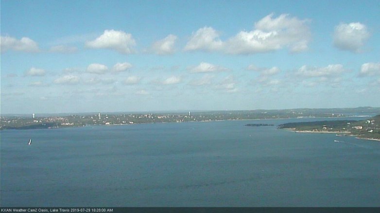 Lake Travis webcam, July 29, 2019 9:30 AM CT