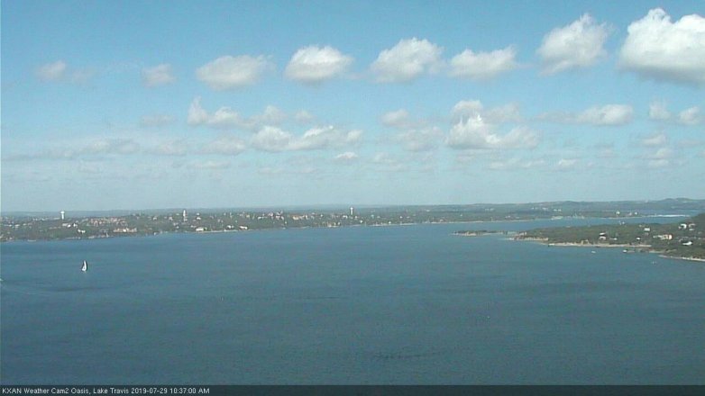 Lake Travis webcam, July 29, 2019 9:40 AM CT