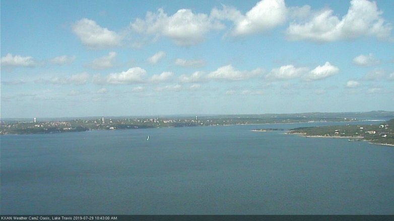 Lake Travis webcam, July 29, 2019 9:45 AM CT