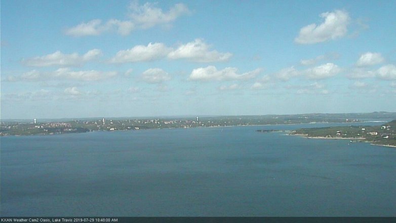 Lake Travis webcam, July 29, 2019 9:50 AM CT