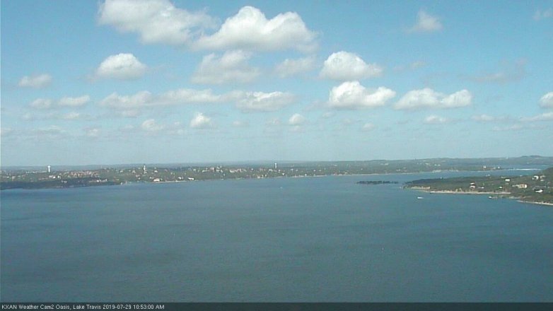 Lake Travis webcam, July 29, 2019 9:55 AM CT
