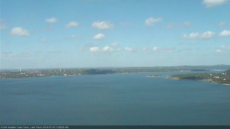 Lake Travis webcam, July 29, 2019 10:10 AM CT