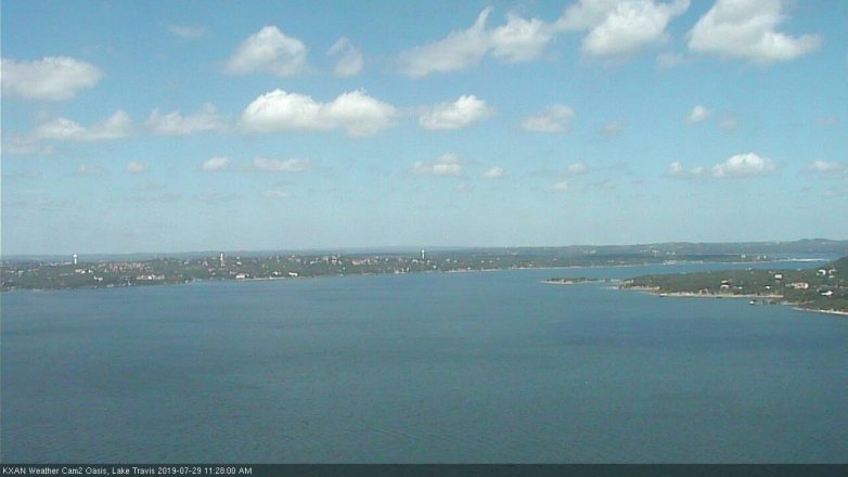 Lake Travis webcam, July 29, 2019 10:30 AM CT