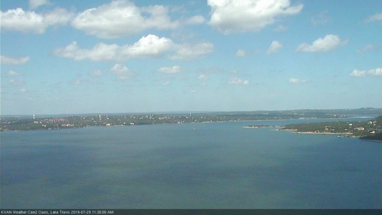 Lake Travis webcam, July 29, 2019 10:40 AM CT