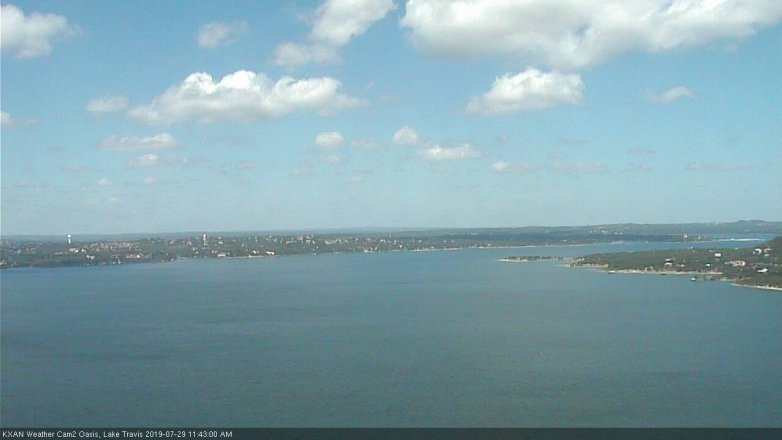 Lake Travis webcam, July 29, 2019 10:45 AM CT