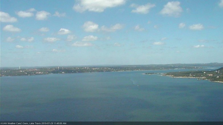 Lake Travis webcam, July 29, 2019 10:50 AM CT