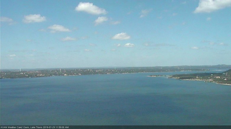 Lake Travis webcam, July 29, 2019 11:00 AM CT