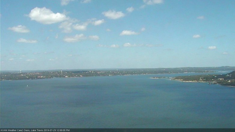 Lake Travis webcam, July 29, 2019 11:10 AM CT