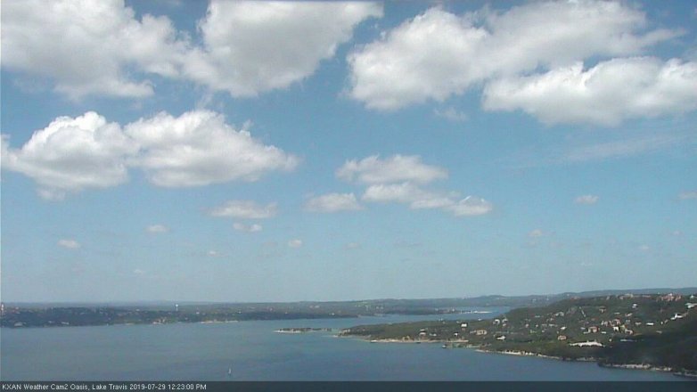 Lake Travis webcam, July 29, 2019 11:25 AM CT