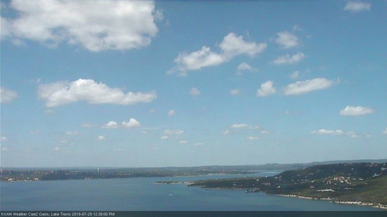 Lake Travis webcam, July 29, 2019 11:40 AM CT