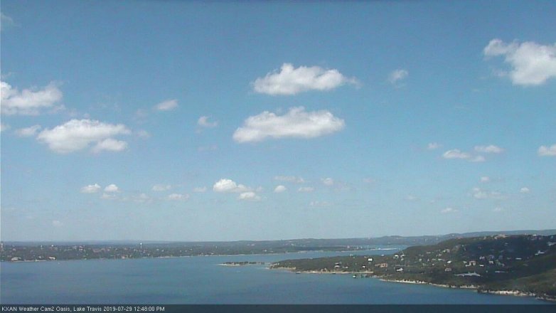Lake Travis webcam, July 29, 2019 11:50 AM CT
