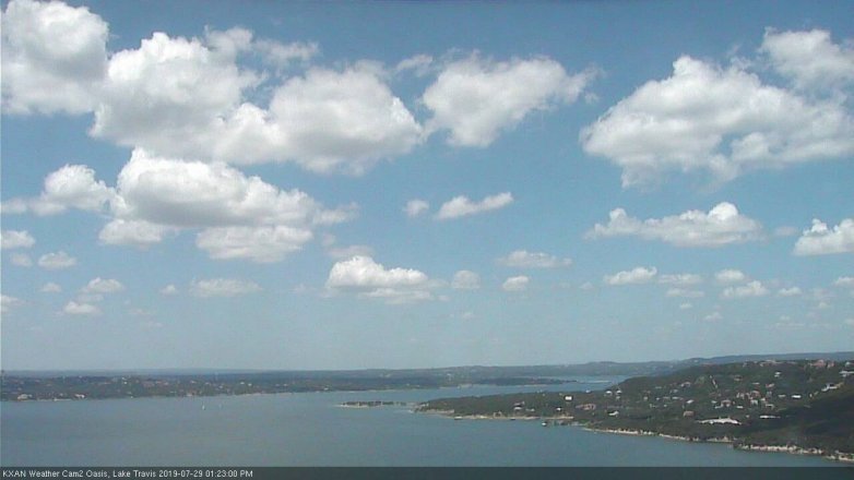 Lake Travis webcam, July 29, 2019 12:25 PM CT