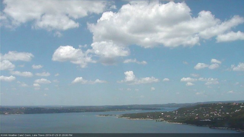 Lake Travis webcam, July 29, 2019 12:30 PM CT
