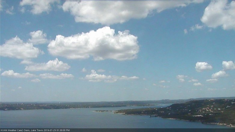 Lake Travis webcam, July 29, 2019 12:40 PM CT