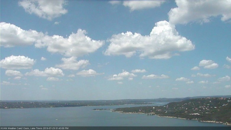 Lake Travis webcam, July 29, 2019 12:45 PM CT