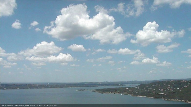 Lake Travis webcam, July 29, 2019 12:50 PM CT