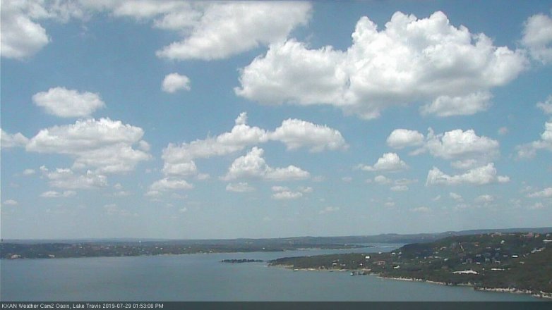 Lake Travis webcam, July 29, 2019 12:55 PM CT