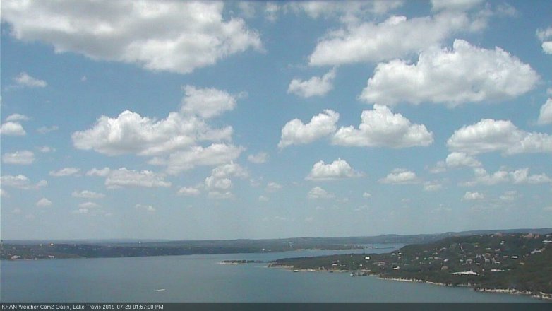 Lake Travis webcam, July 29, 2019 1:00 PM CT